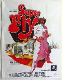 g169 SUPER FLY French one-panel movie poster '72 classic blaxploitation!