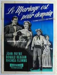g171 TENNESSEE'S PARTNER French one-panel movie poster R60s Ronald Reagan