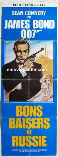 g002 FROM RUSSIA WITH LOVE French door panel movie poster R70s Connery as Bond
