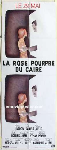 g004 PURPLE ROSE OF CAIRO French door panel movie poster '85 Woody Allen, Farrow