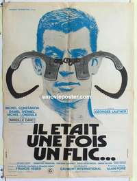 g018 FLIC STORY French 23x31 movie poster '71 Michel Constantin