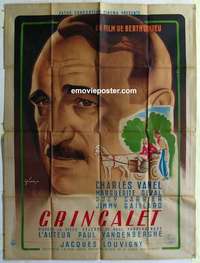 g080 GRINGALET French one-panel movie poster '46 Charles Vanel, Grinsson art
