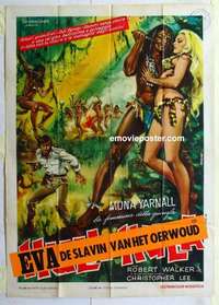g211 EVE Italian one-panel movie poster '68 Celeste Yarnell, wild jungle sex, cool!