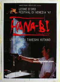 g215 FIREWORKS Italian one-panel movie poster '97 Beat Takeshi, Japanese