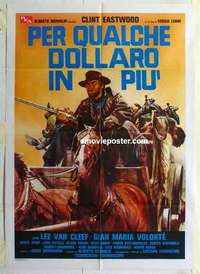 g217 FOR A FEW DOLLARS MORE Italian one-panel movie poster R80s Clint Eastwood