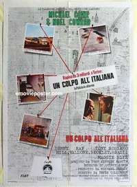 g229 ITALIAN JOB Italian one-panel movie poster '69 Michael Caine, cool image!