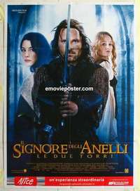 g236 LORD OF THE RINGS: THE 2 TOWERS Italian one-panel movie poster '02 Wood