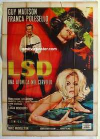 g237 LSD Italian one-panel movie poster '67 classic drug image!