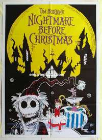g242 NIGHTMARE BEFORE CHRISTMAS Italian one-panel movie poster '93 Tim Burton