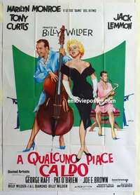g254 SOME LIKE IT HOT Italian one-panel movie poster R70s sexy Marilyn Monroe!