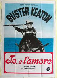 g255 SPITE MARRIAGE Italian one-panel movie poster R70s Buster Keaton