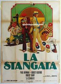 g256 STING Italian one-panel movie poster '74 Paul Newman, Robert Redford