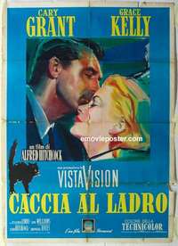 g265 TO CATCH A THIEF Italian one-panel movie poster R64 Grant, Hitchcock