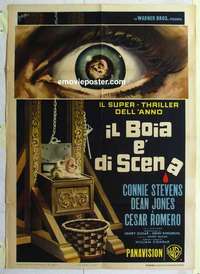 g266 TWO ON A GUILLOTINE Italian one-panel movie poster '65 wild image!