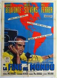 g270 WORLD, THE FLESH & THE DEVIL Italian one-panel movie poster '59