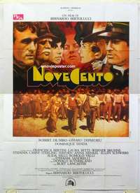 g272 1900 Italian two-panel movie poster '76 Bernardo Bertolucci, Robert De Niro