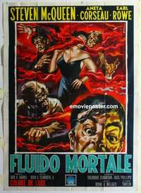 g276 BLOB Italian two-panel movie poster '59 cool different image!