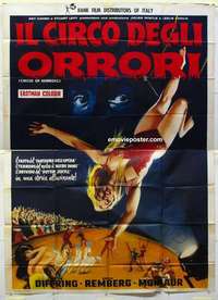 g278 CIRCUS OF HORRORS Italian two-panel movie poster '60 AIP, Anton Diffring