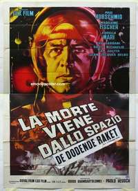 g280 DAY THE SKY EXPLODED Italian two-panel movie poster '61 Hubschmid