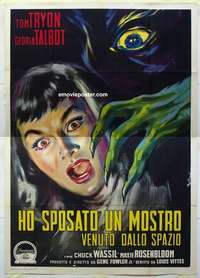 g289 I MARRIED A MONSTER FROM OUTER SPACE Italian two-panel movie poster '59