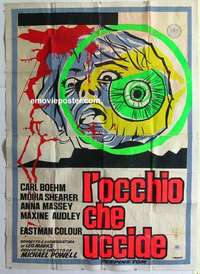 g294 PEEPING TOM Italian two-panel movie poster '61 Michael Powell classic!
