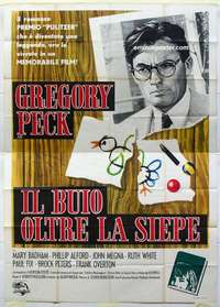 g295 TO KILL A MOCKINGBIRD Italian two-panel movie poster '63 Gregory Peck classic!