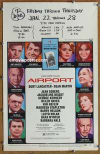g311 AIRPORT window card movie poster '70 Burt Lancaster, Dean Martin