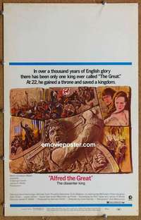 g313 ALFRED THE GREAT window card movie poster '69 Hemmings, Michael York
