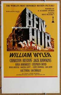 g333 BEN HUR window card movie poster R69 Charlton Heston, Boyd