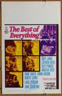 g335 BEST OF EVERYTHING window card movie poster '59 Hope Lange, Stephen Boyd