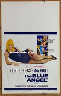 g343 BLUE ANGEL window card movie poster '59 Curt Jurgens, May Britt