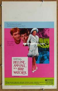 g400 DECLINE & FALL OF A BIRD WATCHER window card movie poster '69 Atkinson
