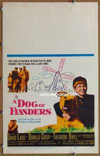 g406 DOG OF FLANDERS window card movie poster '59 David Ladd, Donald Crisp