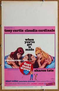 g409 DON'T MAKE WAVES window card movie poster '67 Tony Curtis, Sharon Tate