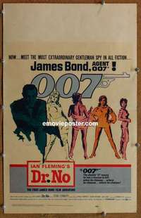 g410 DR NO window card movie poster '62 Sean Connery IS James Bond!