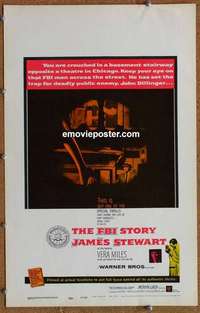 g424 FBI STORY window card movie poster '59 Jimmy Stewart, Vera Miles