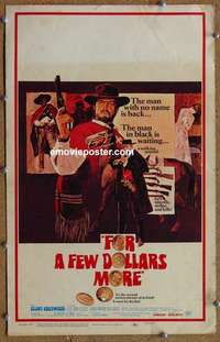 g429 FOR A FEW DOLLARS MORE window card movie poster '67 Clint Eastwood