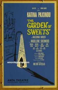 g434 GARDEN OF SWEETS window card movie poster '61 Broadway stage production!