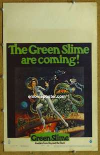 g452 GREEN SLIME window card movie poster '69 classic cheesy sci-fi!
