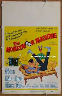 g469 HONEYMOON MACHINE window card movie poster '61 Steve McQueen