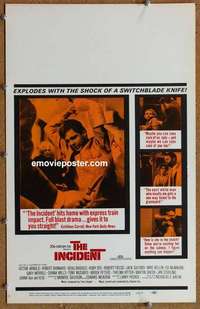 g478 INCIDENT window card movie poster '68 Martin Sheen, Tony Musante