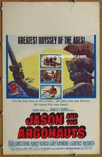 g490 JASON & THE ARGONAUTS window card movie poster '63 Ray Harryhausen