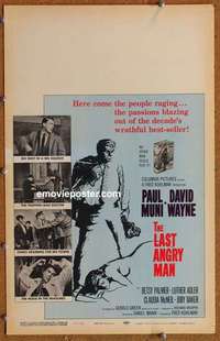 g508 LAST ANGRY MAN window card movie poster '59 Paul Muni, David Wayne