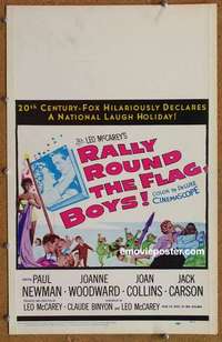 g589 RALLY ROUND THE FLAG BOYS window card movie poster '59 Paul Newman