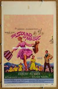 g625 SOUND OF MUSIC window card movie poster '65 classic Julie Andrews!