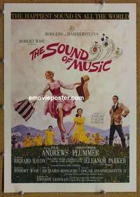g626 SOUND OF MUSIC special window card movie poster '65 Julie Andrews