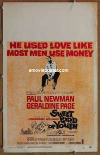 g638 SWEET BIRD OF YOUTH window card movie poster '62 Paul Newman, Page