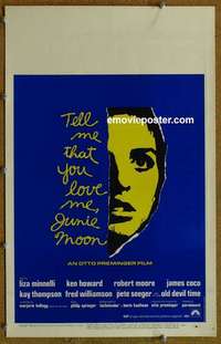g645 TELL ME THAT YOU LOVE ME JUNIE MOON window card movie poster '70 Preminger
