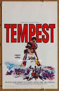 g646 TEMPEST window card movie poster '59 Van Heflin, Silvana Mangano