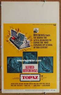g665 TOPAZ window card movie poster '69 Alfred Hitchcock, John Forsythe